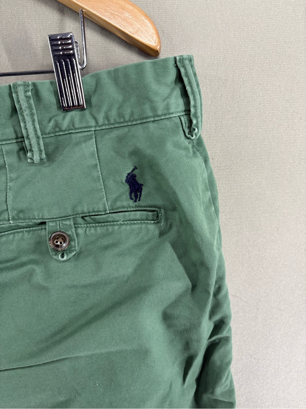 Polo Ralph Lauren 9" Inseam Classic Fit Shorts Size 38 Green Cotton Chino - Picture 4 of 10